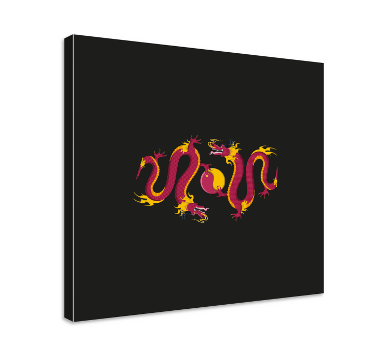 Leinwandbild Libelle feuriger drachentanz - TenStickers