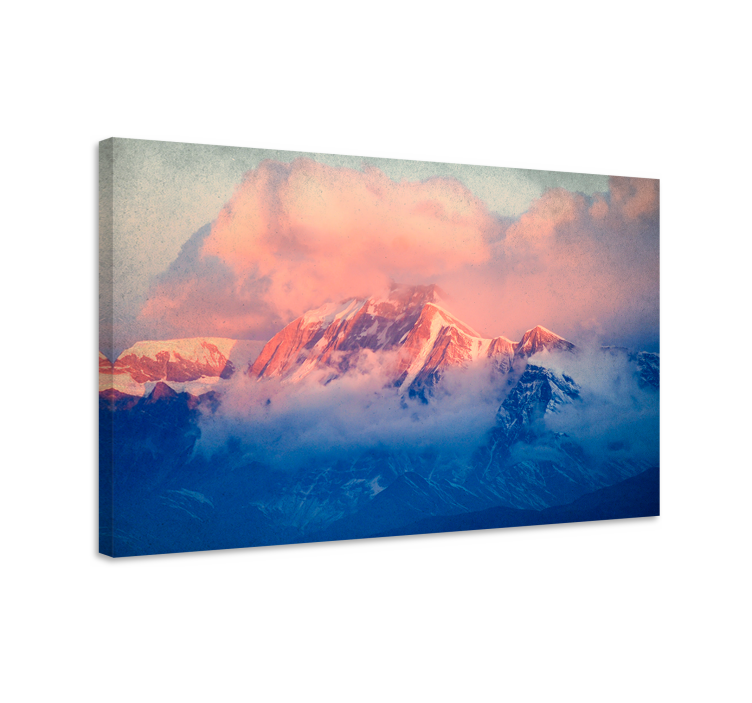 Wandbilder landschaft berggipfel sonnenuntergang - TenStickers