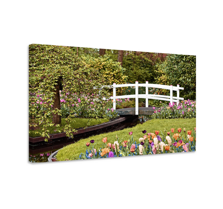 Leinwandbild gartenbrücke serenity - TenStickers