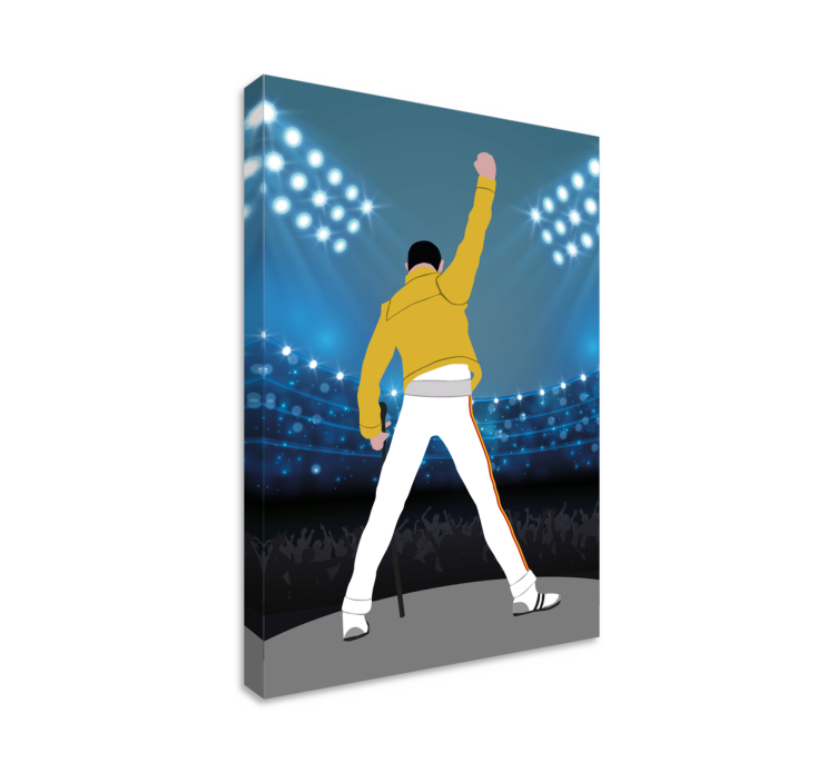 Wandbild Musik Freddie im wembley-stadion - TenStickers
