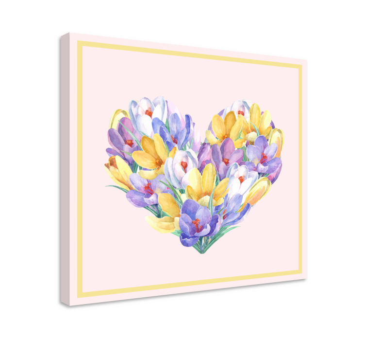 Leinwandbild herzförmige blüten - TenStickers