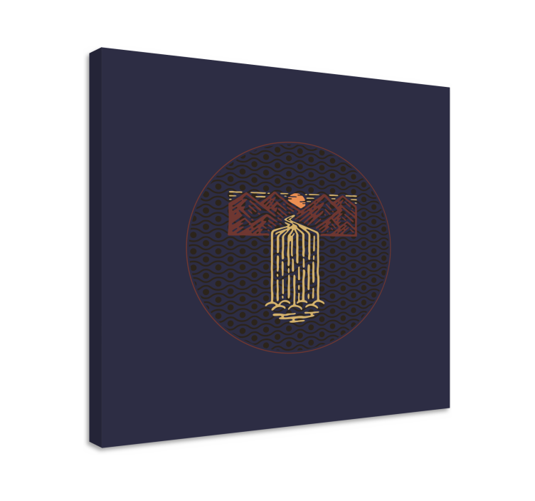 Wandbilder landschaft ruhige wasserfall landschaft - TenStickers