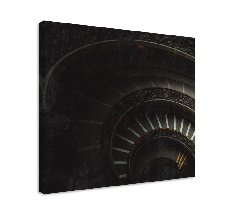 Leinwandbild abstrakt spiraltreppentiefe - TenStickers