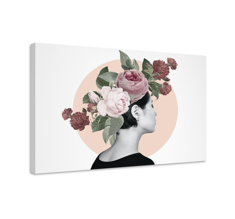 Leinwandbild florales haarschmuck ensemble - TenStickers