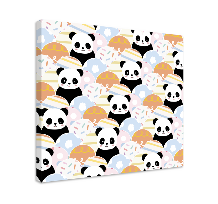 Wandbild tier verspielte panda muster - TenStickers