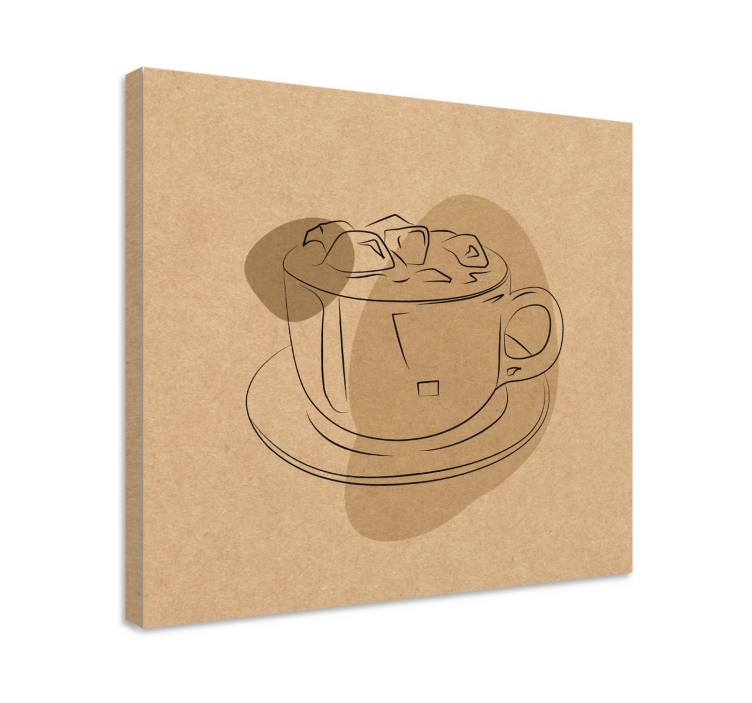 Leinwandbild kaffeetasse illustration - TenStickers