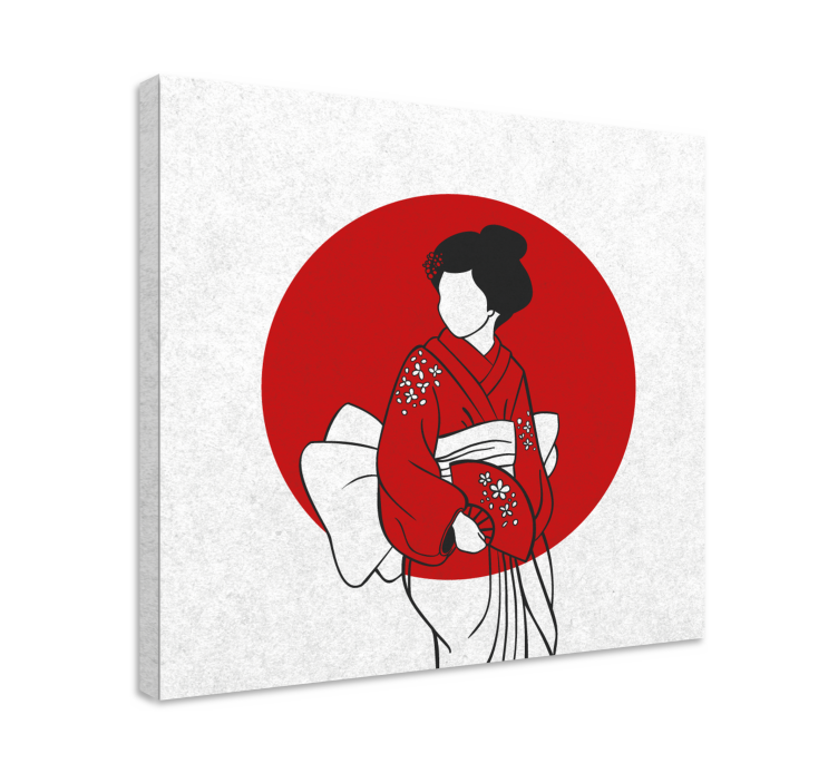 Leinwandbild oriental kimono eleganz - TenStickers