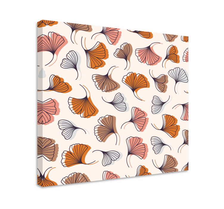 Leinwandbild florales ginkgo-muster - TenStickers
