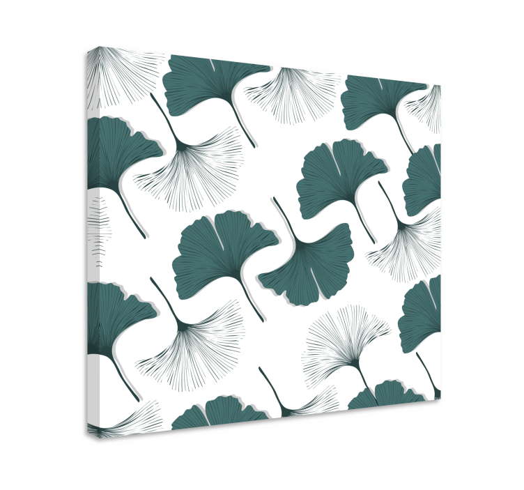 Leinwandbild mit ginkgo-blatt-motiven - TenStickers