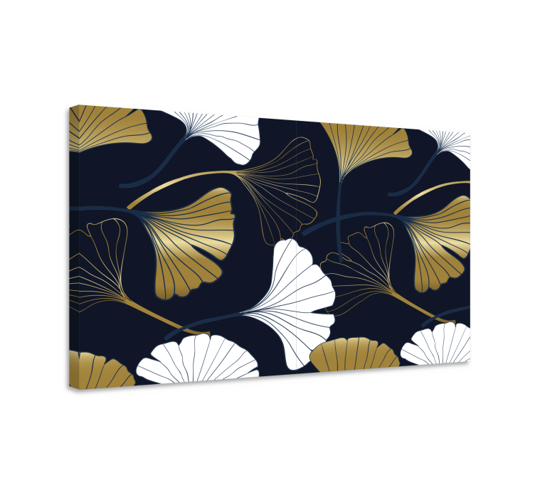Leinwandbild mit ginkgo-blattmotiven - TenStickers
