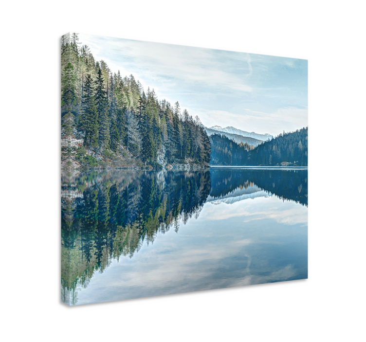 Wandbilder landschaft ruhige see spiegelung - TenStickers