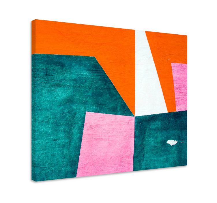 Geometrische wandbilder abstrakte orange komposition - TenStickers