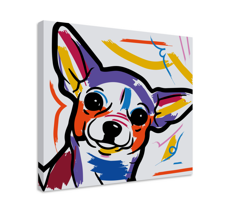 Wandbilder hunde buntes hundekunstwerk - TenStickers