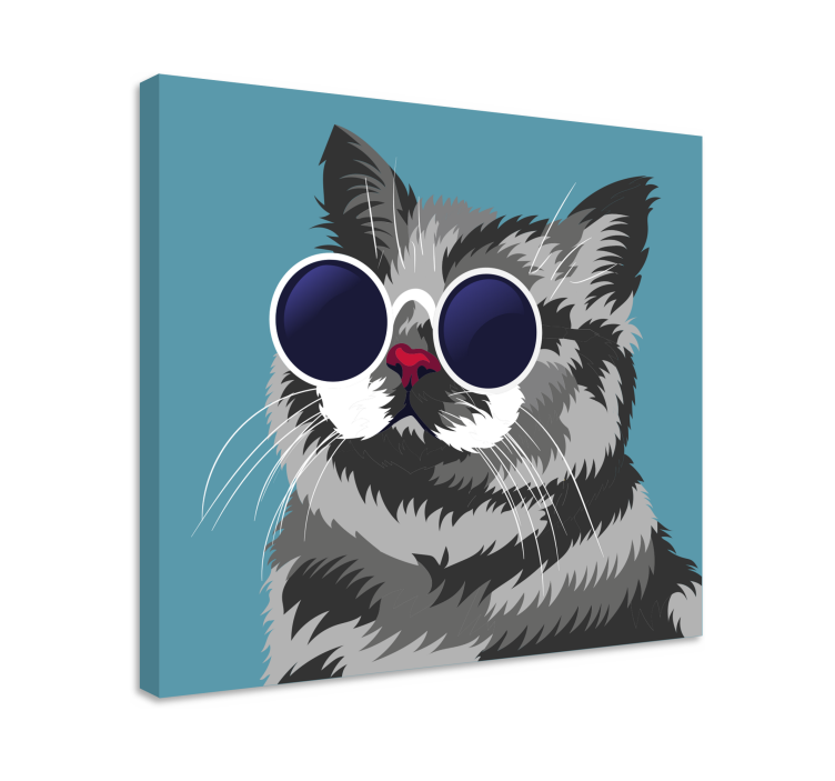 Wandbilder katzen elegantes katzenporträt - TenStickers