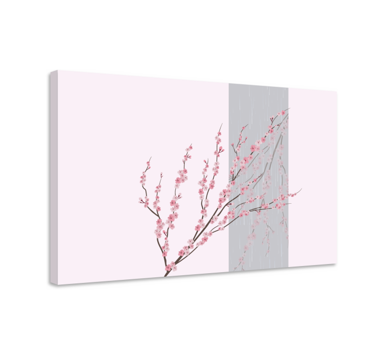 Leinwandbild sakura blütenzweig - TenStickers