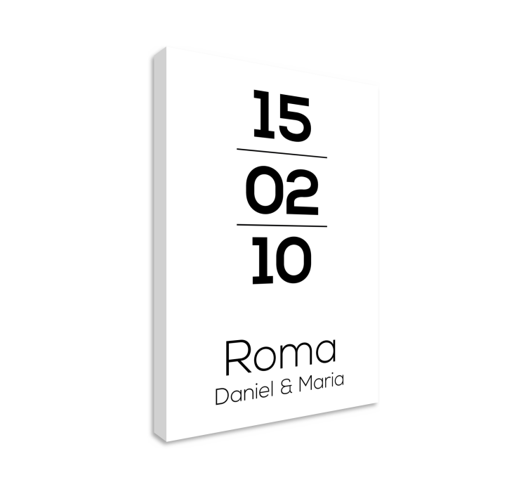 Leinwandbild personalisiert roma-datum - TenStickers