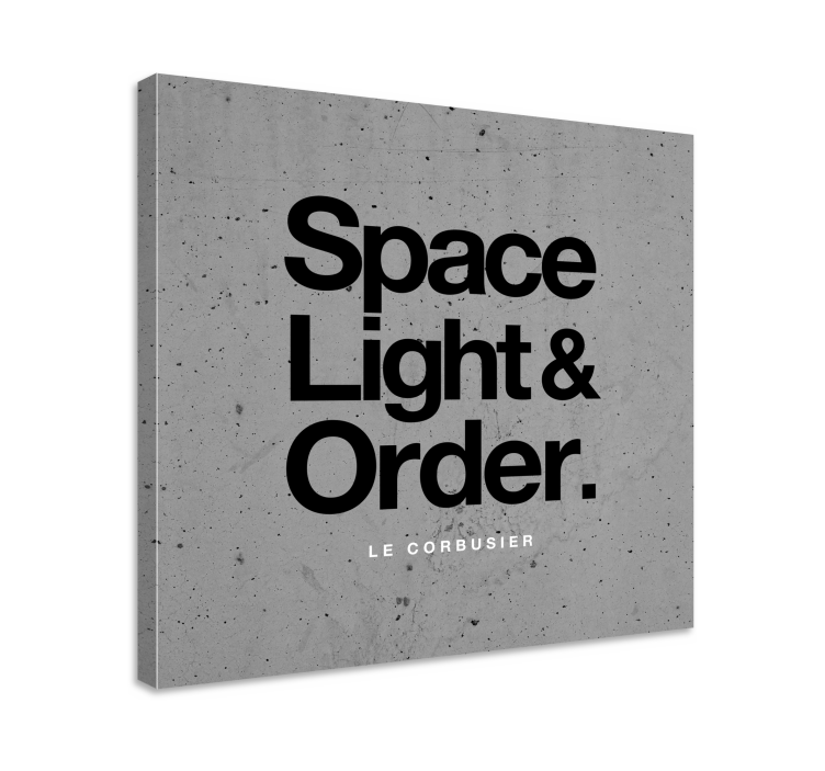 Wandbilder Sprüche Space, Light & Order - TenStickers