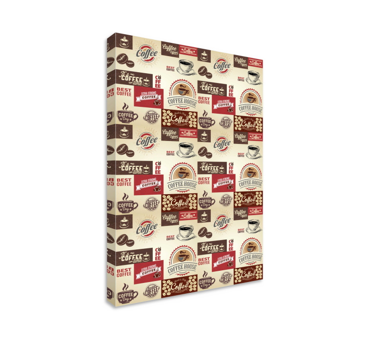 Leinwandbild Küche Retro Kaffee Designs - TenStickers