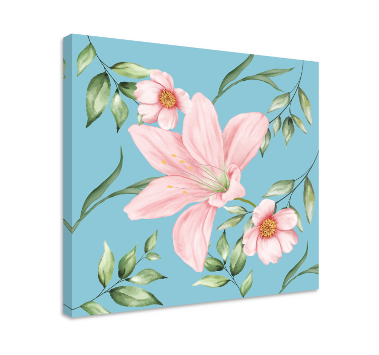 Leinwandbild Blume Romantisches Blumenmuster - TenStickers