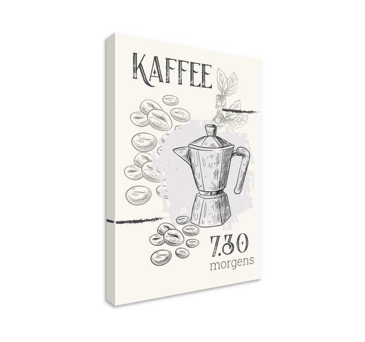 Leinwandbild Küche Kaffee-Muster - TenStickers