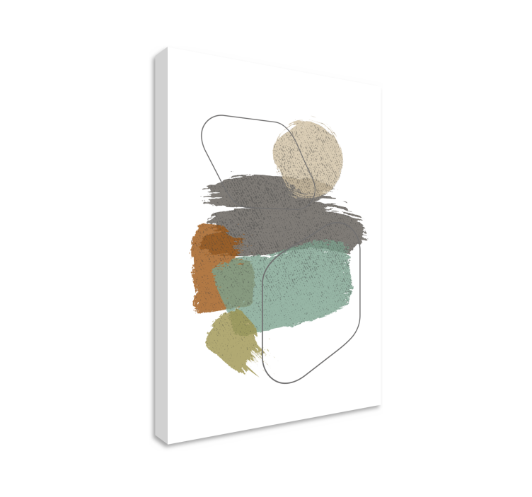 Wandbild Wohnzimmer moderne Farbflecken - TenStickers