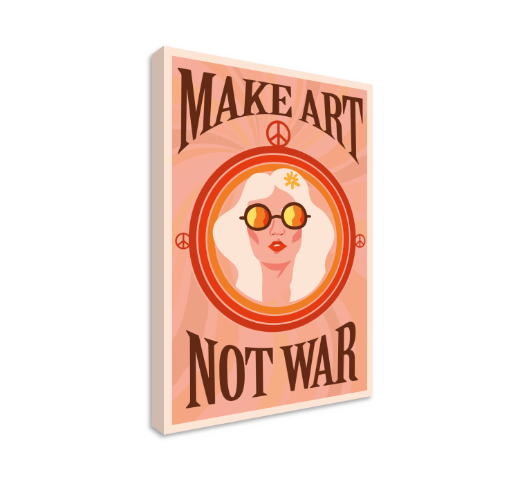 Wandbilder Sprüche Make art not war - TenStickers