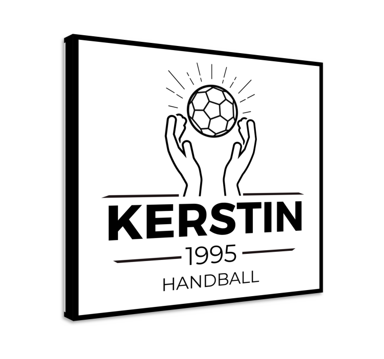 Leinwandbild personalisiert Handball Champion - TenStickers