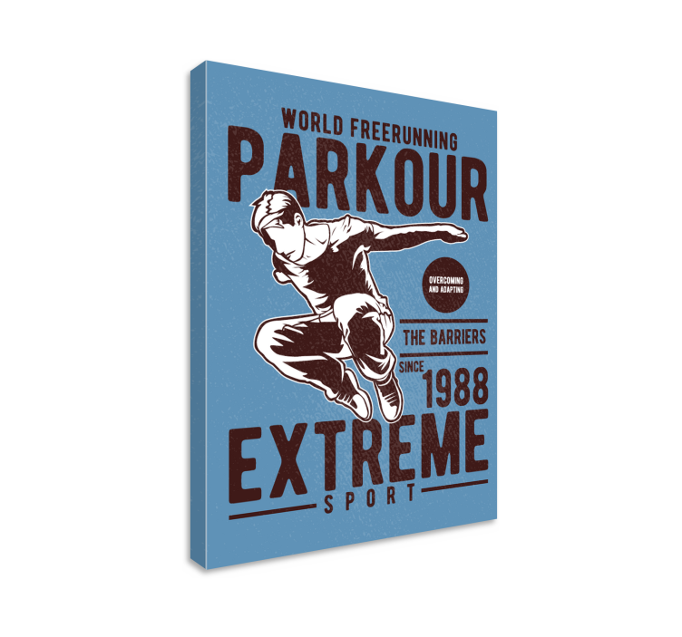 Wandbild Parkour Vintage blau - TenStickers