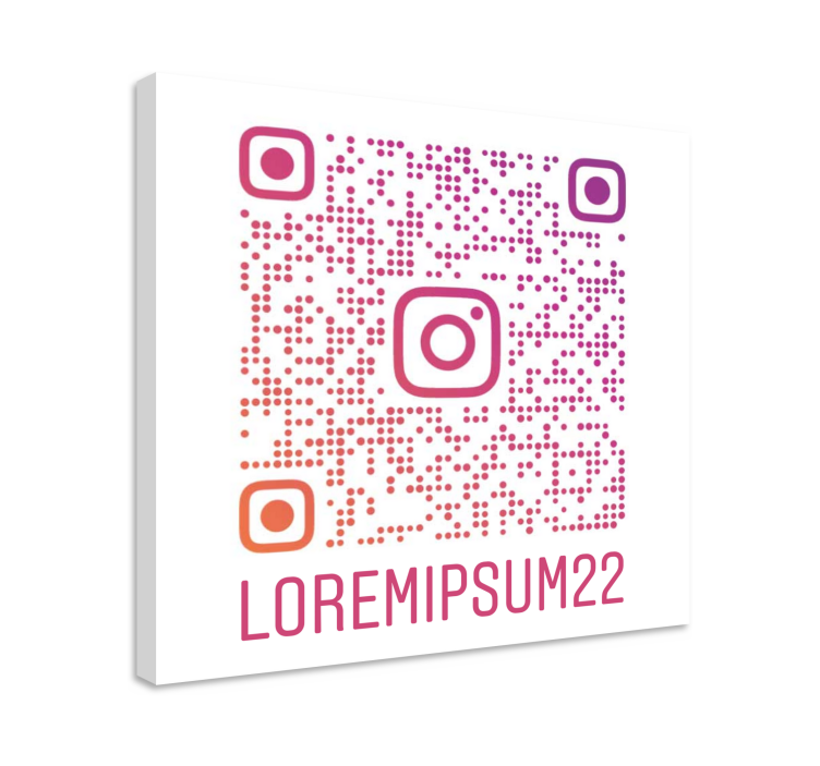 Leinwandbild personalisiert Instagram-QR-Code - TenStickers