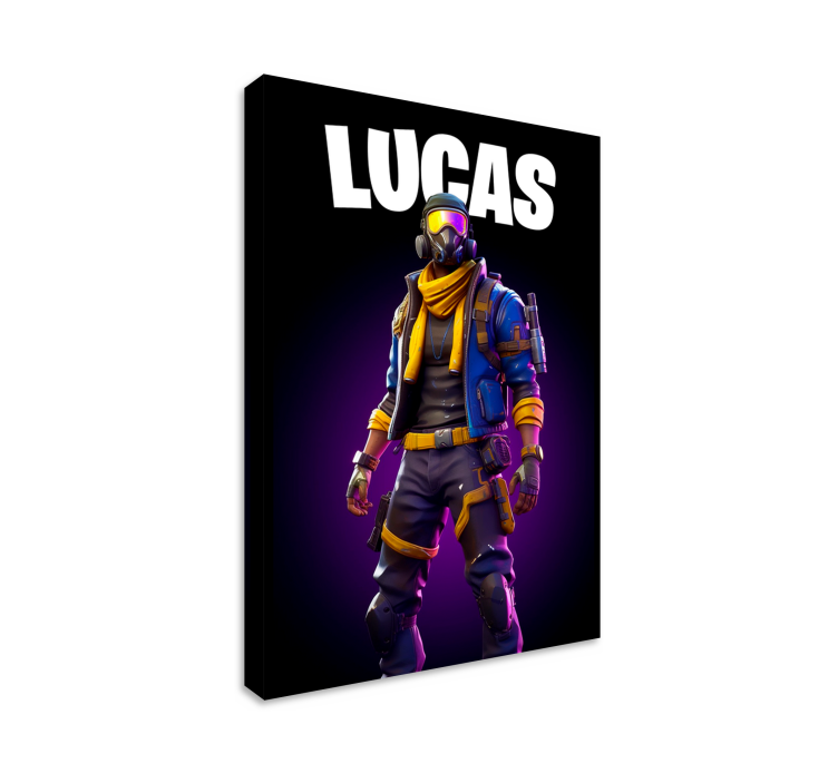 Leinwandbilder krieger in Schatten mit name - TenStickers