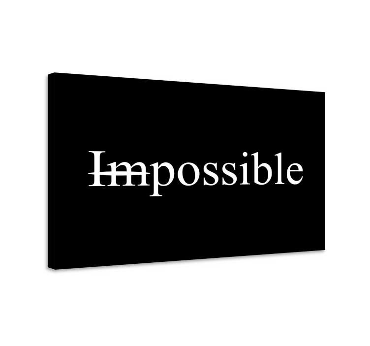 Wandbild Motivation "Impossible" - TenStickers
