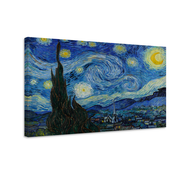Kunst auf Leinwand die Sterne Nacht Van Gogh - TenStickers