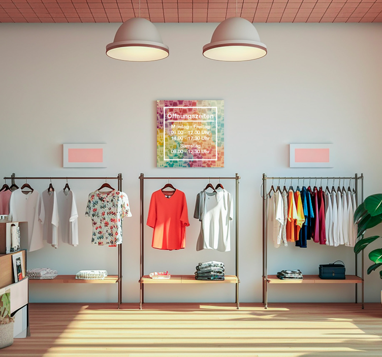 Leinwandbild personalisiert Öffnungszeiten  - TenStickers