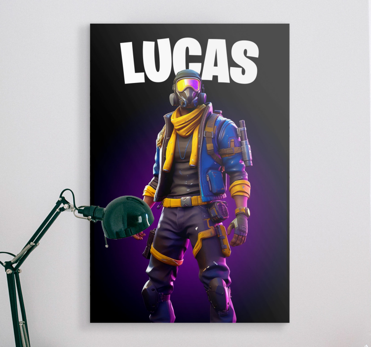 Leinwandbilder krieger in Schatten mit name - TenStickers