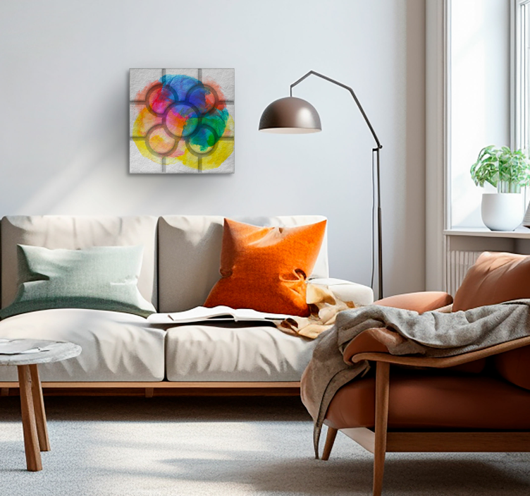 Wandbilder Vintage bunte Bilbao Straßenfliesen - TenStickers