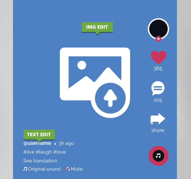 Leinwandbild Tik Tok personalisiert - TenStickers