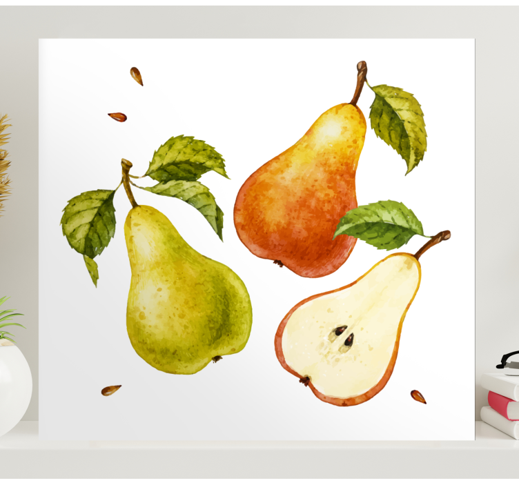 Leinwandbild Obst frisches birnentrio - TenStickers