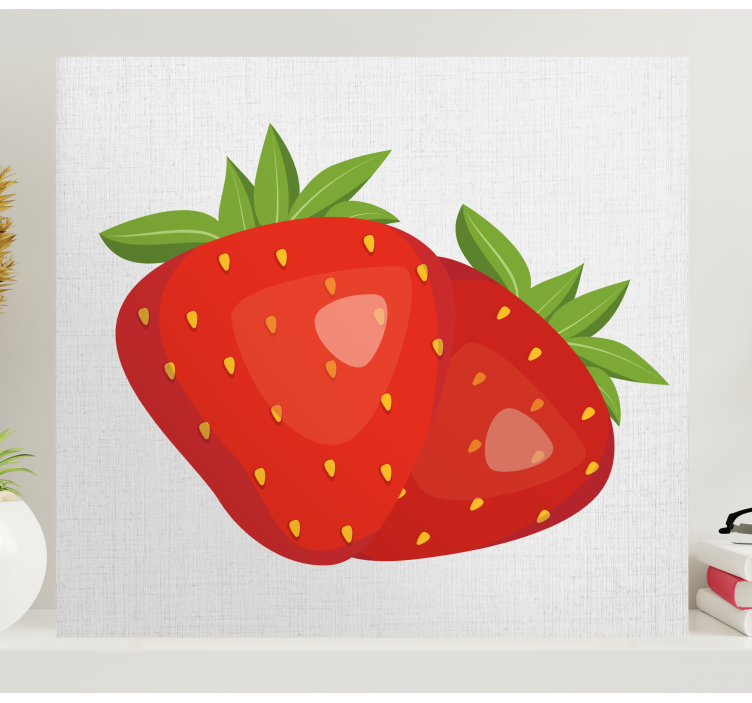 Leinwandbild Obst saftige erdbeeren - TenStickers