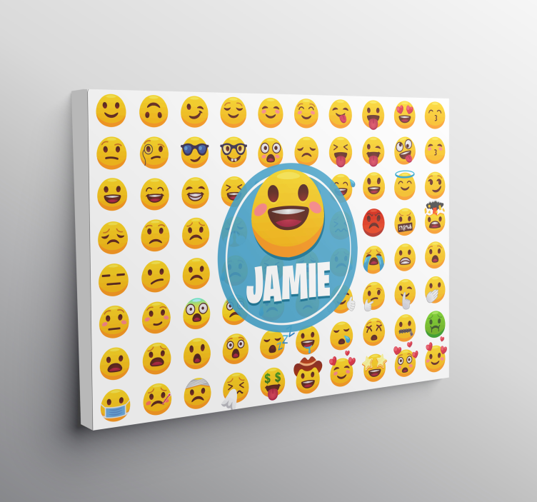 Leinwandbild sammlung von emoji-ausdrücken - TenStickers