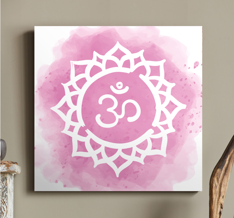 Buddha bilder leinwand mit om mandala design - TenStickers