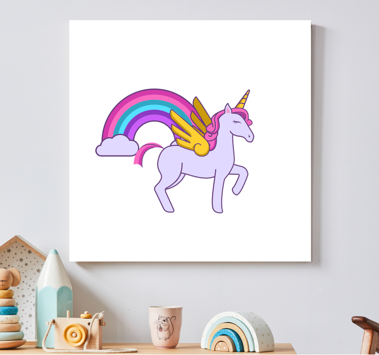 Einhorn wandbild magische einhornfantasie - TenStickers