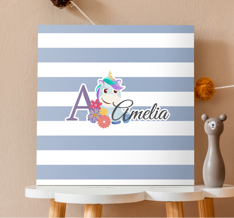 Einhorn wandbild personalisiertes design - TenStickers