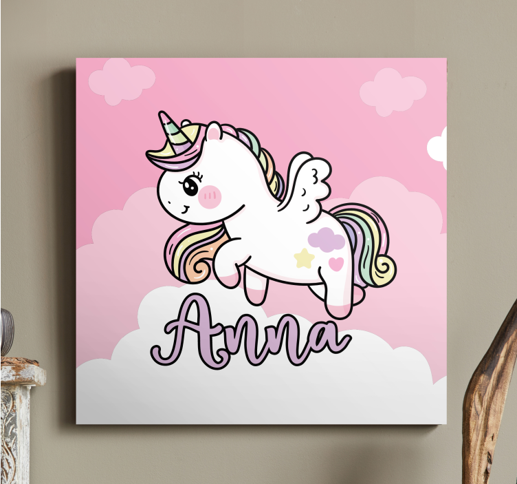 Einhorn wandbild süße einhorn fantasie - TenStickers