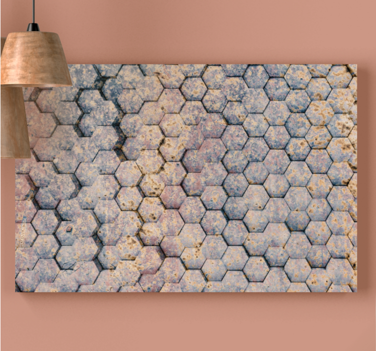 Geometrische wandbilder im hexagonalen design - TenStickers