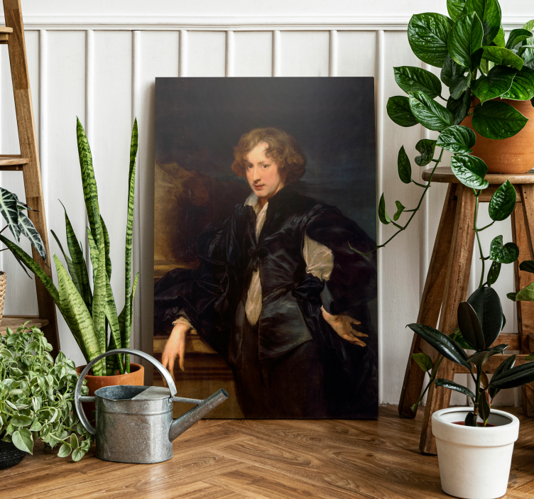 Kunst auf Leinwand van Dycks Selbstporträt - TenStickers
