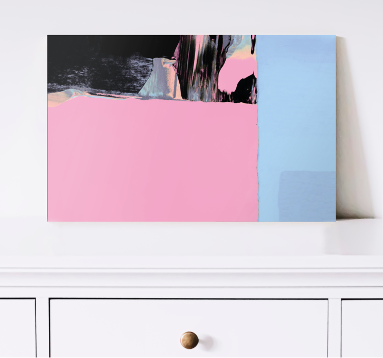 Leinwandbild abstrakt farbsegmente in aquarell - TenStickers