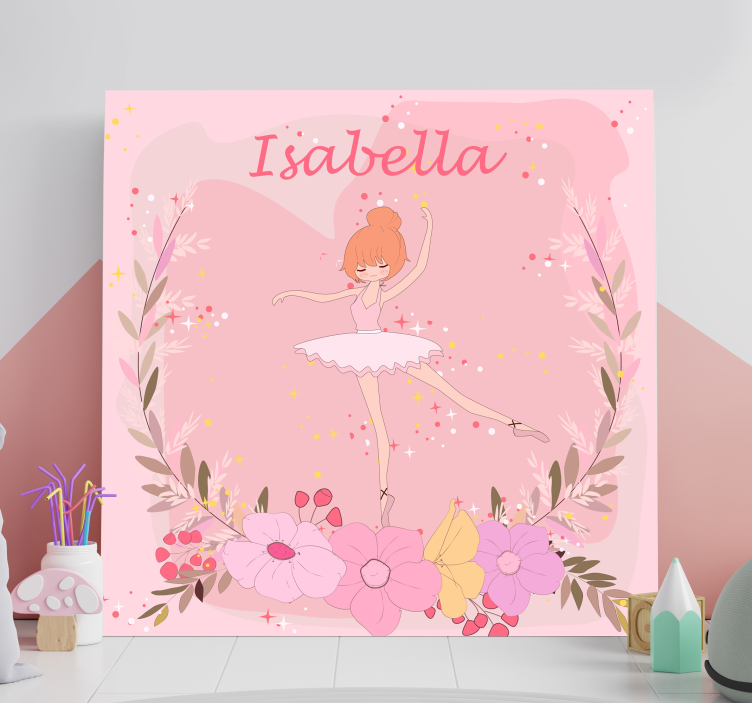 Wandbild Ballerina Bailarinas de estrellas con nombre - TenStickers