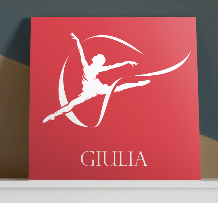 Wandbild Ballerina elegante balletttänzerin silhouette - TenStickers