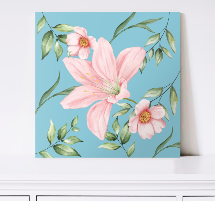 Leinwandbild Blume Romantisches Blumenmuster - TenStickers