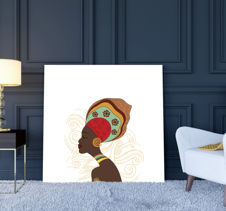 Leinwandbild elegante afrikanische silhouette - TenStickers